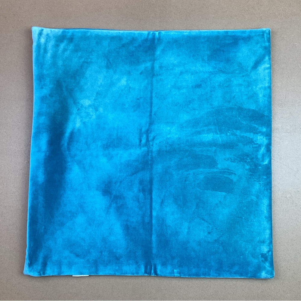 Tang Depot Velour Pillow Cover Turquoise - Picture 4 of 7